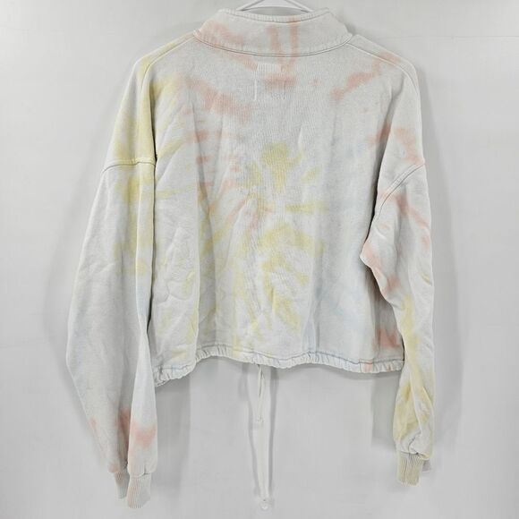 American Eagle medium crop top sweatshirt sweater tie dye white - Picture 2 of 3